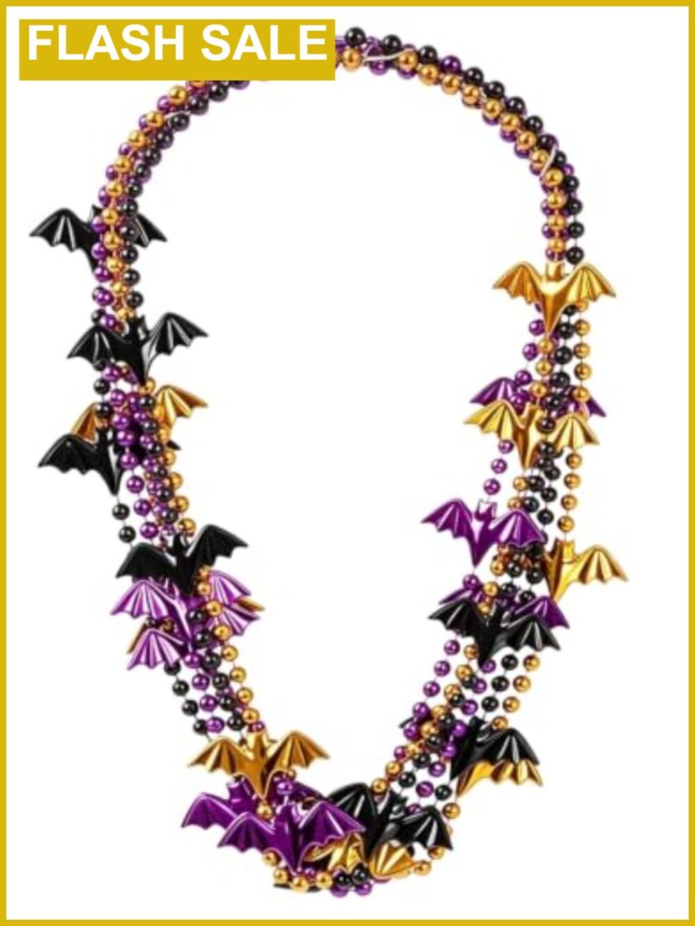 12PC Halloween Bat Bead Necklaces Plastic Costume Party Favors 31.5in Unbranded